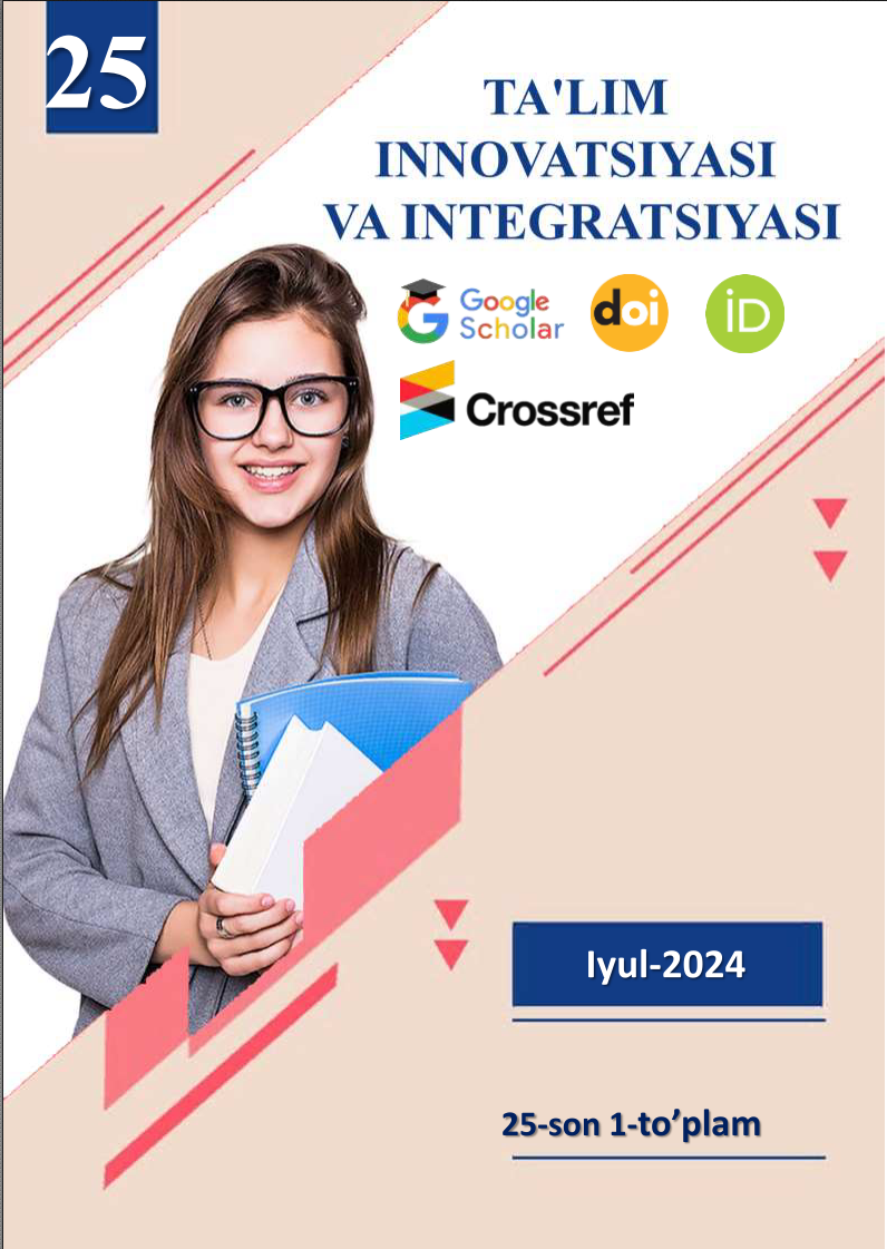                         View Vol. 25 No. 1 (2024): TA'LIM INNOVATSIYASI VA INTEGRATSIYASI| 25-SON | 1-TO'PLAM
                    